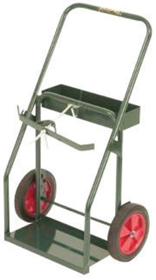 Harper™ Series 150 Cylinder Truck With 14" X 1 3/4" Semi-Pneumatic Wheels, Continuous Handle, 9" X 18" Base Plate, Cylinder Hold Chain, Large Tool Box And Belly Band (For Medium And Large Cylinders)