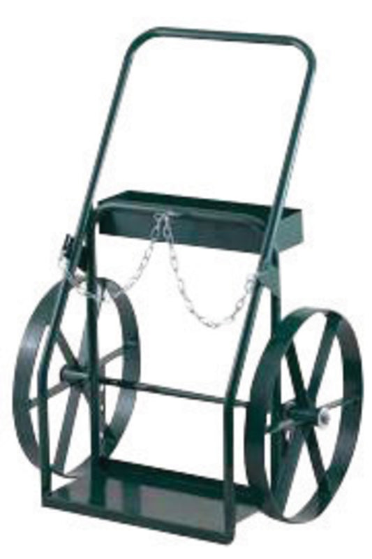 Harper™ Series 150 Cylinder Truck With 18" X 2" Steel Wheels, Continuous Handle, 9" X 18" Base Plate, Cylinder Hold Chain, Large Tool Box And Belly Band (For Medium And Large Cylinders)