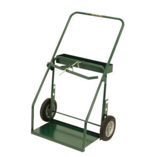 Harper™ Series 300 Cylinder Truck With 10" X 2" Solid Rubber Wheels, Continuous Handle, Cylinder Hold Chain (For Medium And Large Cylinders)