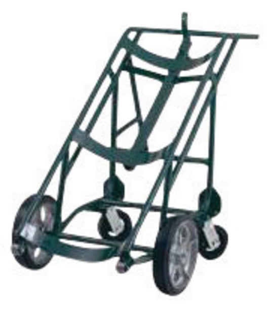 Harper™ Series 600A Heavy Duty Cylinder Truck With 12" X 2 1/2" Mold-On Rubber Wheels And 6" X 2" Mold-On Rubber Caster (For Universal Liquid Gas Cylinders Upto 20" Diameter )