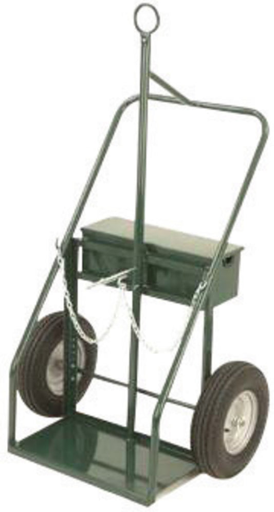 Harper™ Series 900 Heavy Duty Cylinder Truck With 16" X 4" Pneumatic Wheels, Continuous Handle, 13" X 24" Base Plate And Tow Ring (For Large Cylinders)