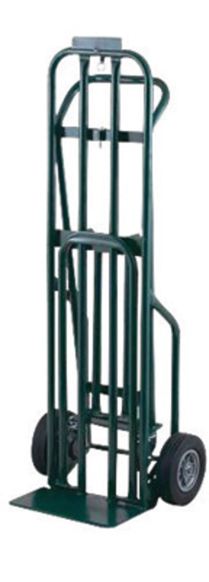 Harper™ Series DCT 800 lb 3-Position Convertible Multi-Purpose Platform Hand Truck With 8" X 1 5/8" Mold-On Rubber Wheels, 3" Mold-On Urethane Swivel Caster And 7" X 14" Base Plate