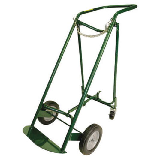 Harper™ Series MG Medical Single Cylinder Hand Truck With 8" X 1 3/4" Semi-Pneumatic Wheels, 3" X 1 1/4" Rubber Rear Caster And 6" X 14" Base Plate (For Large Cylinders)