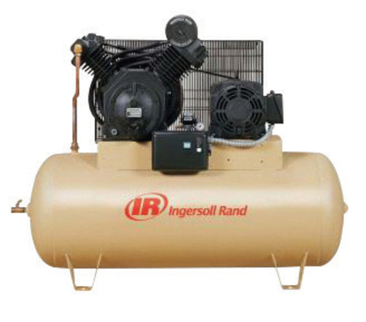 Ingersoll Rand Model 2545E10-V 10 hp Air Compressor With 120 gal/Horizontal Tank