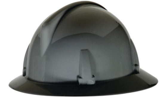 MSA Gray Topgard® Polycarbonate Full Brim Hard Hat With 1-Touch® Suspension