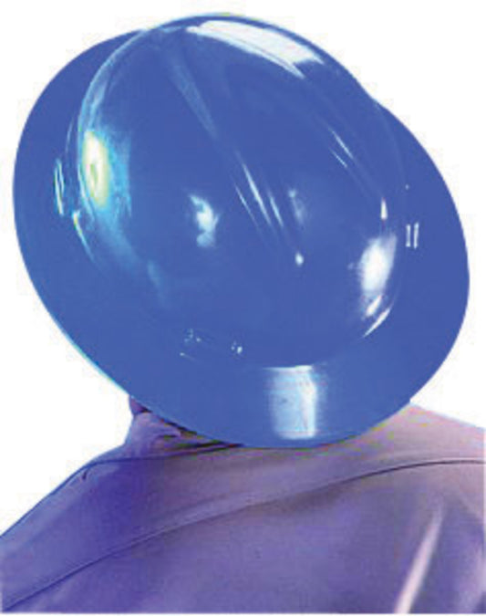 MSA Blue V-Gard® Polyethylene Full Brim Hard Hat With Pinlock/4 Point Pinlock Suspension