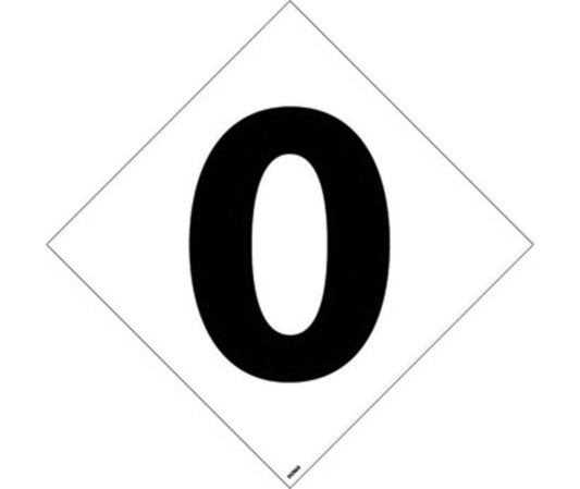AccuformNMC™ 7 1/2" X 7 1/2" Black/White Pressure Sensitive/Adhesive Backed Vinyl (10 Per Pack) "0"