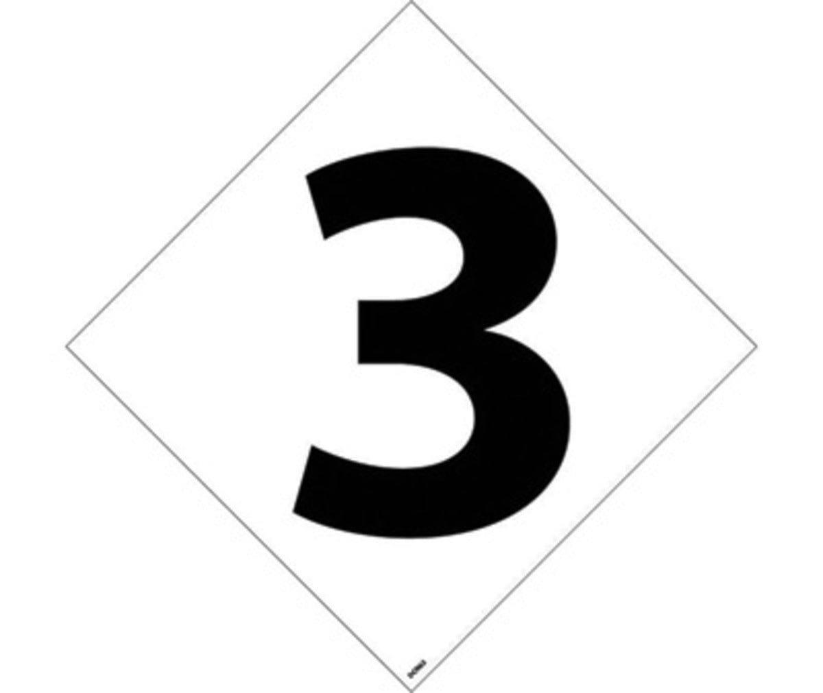 AccuformNMC™ 7 1/2" X 7 1/2" Black/White Pressure Sensitive/Adhesive Backed Vinyl (11 Per Pack) "3"