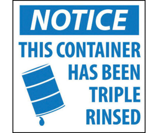 AccuformNMC™ 6" X 6" Blue/White Pressure Sensitive/Adhesive Backed Paper (500 Per Roll) "THIS CONTAINER HAS BEEN TRIPLE RINSED"