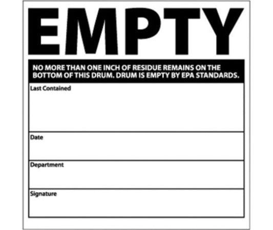 AccuformNMC™ 6" X 6" Black/White Pressure Sensitive/Adhesive Backed Vinyl (500 Per Roll) "EMPTY"