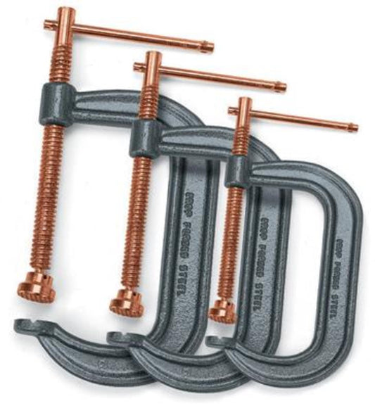 RADNOR™ Model 410P 10" Heavy Duty Drop Forged C-Clamp With Plated Screw And Swivel Pad