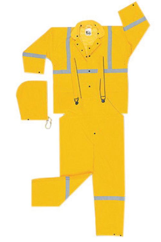 MCR Safety® Medium Yellow Luminator™ .35 mm Polyester/PVC Suit
