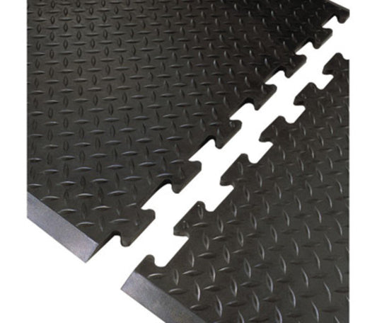 Superior Manufacturing 3' X 31" Black Rubber NoTrax® Cushion-Tred™ Anti-Fatigue Floor Mat