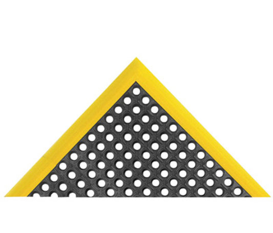 Superior Manufacturing 38" X 124" Black With Yellow Edge Rubber NoTrax® Safety Stance® Anti-Fatigue Floor Mat