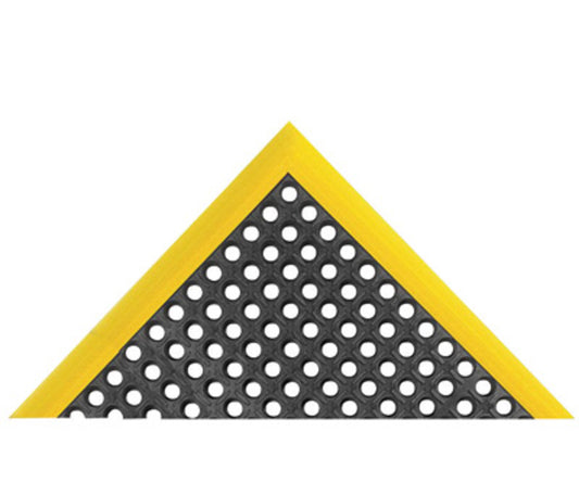 Superior Manufacturing 40" X 64" Black With Yellow Edge Rubber NoTrax® Safety Stance® Anti-Fatigue Floor Mat