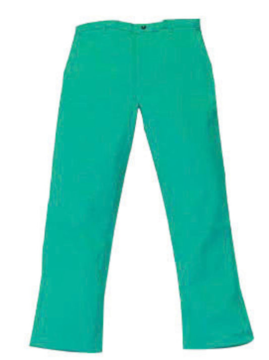 Stanco Safety Products™ 40" X 32" Green Cotton Flame Resistant Pants With Zipper Closure