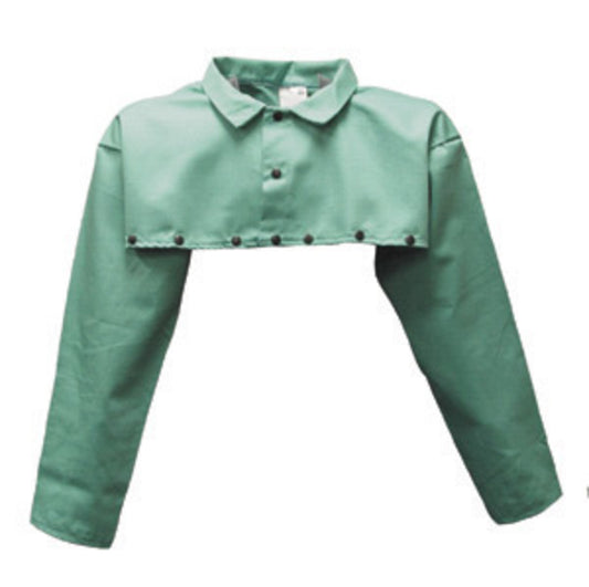 Stanco Safety Products™ 2X Green Cotton Flame Resistant Cape Sleeve With Snap Closure