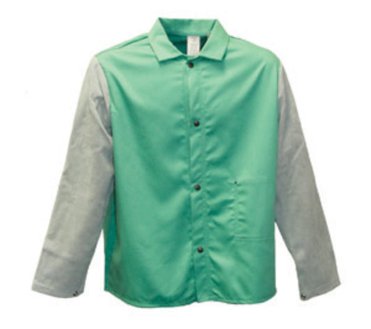 Stanco Safety Products™ 3X Green Cotton Flame Resistant Jacket With Snap Closure