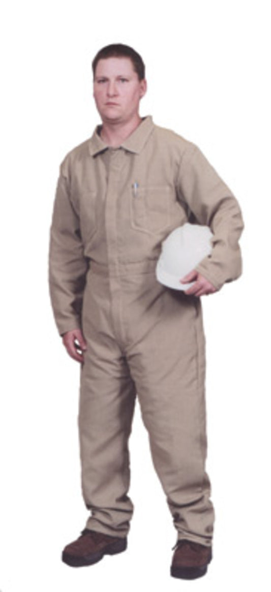 Stanco Safety Products™ 3X Tan UltraSoft®/Indura® Flame Resistant Coveralls With Front Zipper Closure