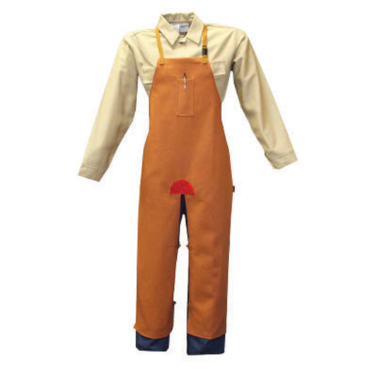 Stanco Safety Products™ 24" X 48" Brown Cotton Flame Resistant Apron With String Tie Closure