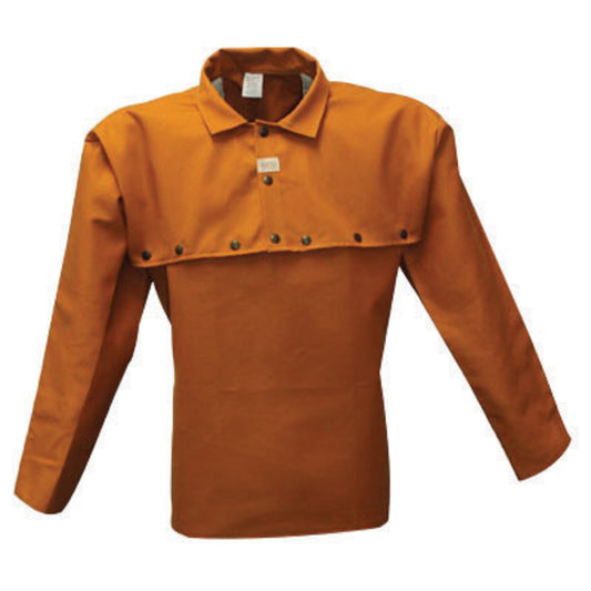 Stanco Safety Products™ Large Brown Cotton Flame Resistant Cape Sleeve With Snap Closure