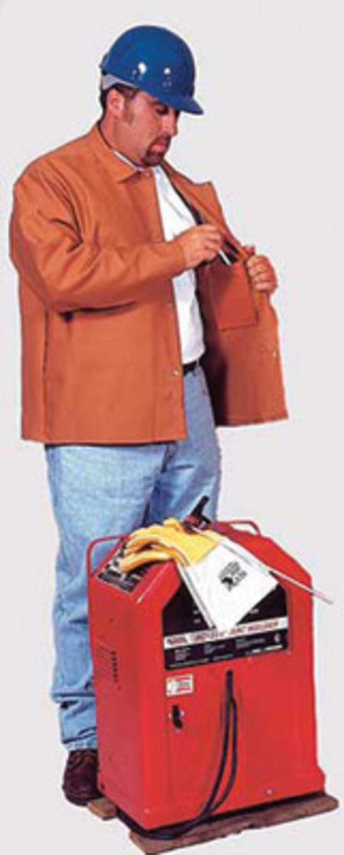Stanco Safety Products™ Small Brown Cotton Flame Resistant Jacket With Snap Closure