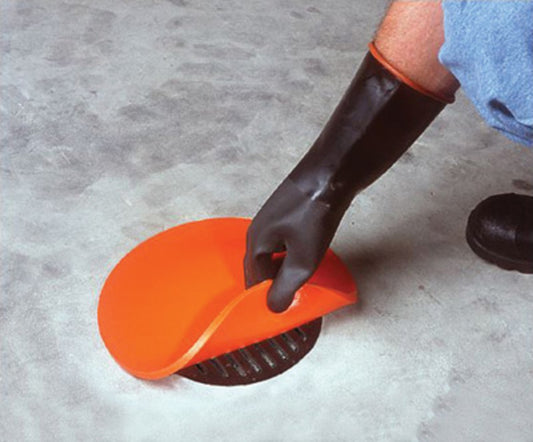 UltraTech 12" X 12" X 3/8" Ultra-Drain Seal® Orange Polyurethane  Stops Aggressive Chemicals/Oil/Water