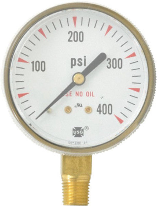 Victor® 2.5" Steel 400 psi Pressure Gauge