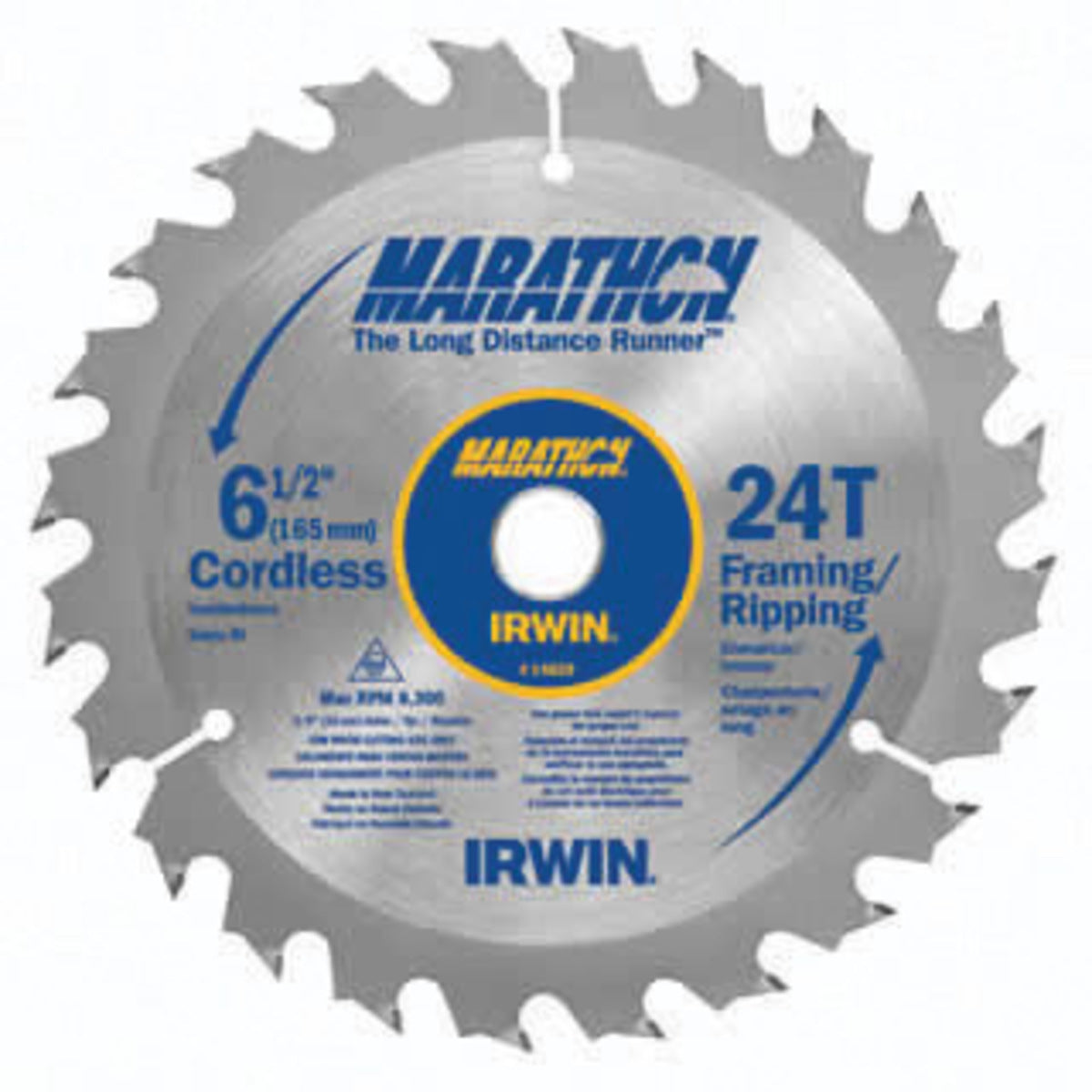 IRWIN® 6 1/2" 40 Teeth Vise-Grip®/Marathon® Carbide Tipped Circular Saw Blade