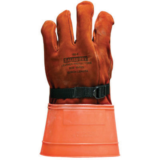 Salisbury by Honeywell Size 9 Red Leather Class 4 Linesmens Gloves