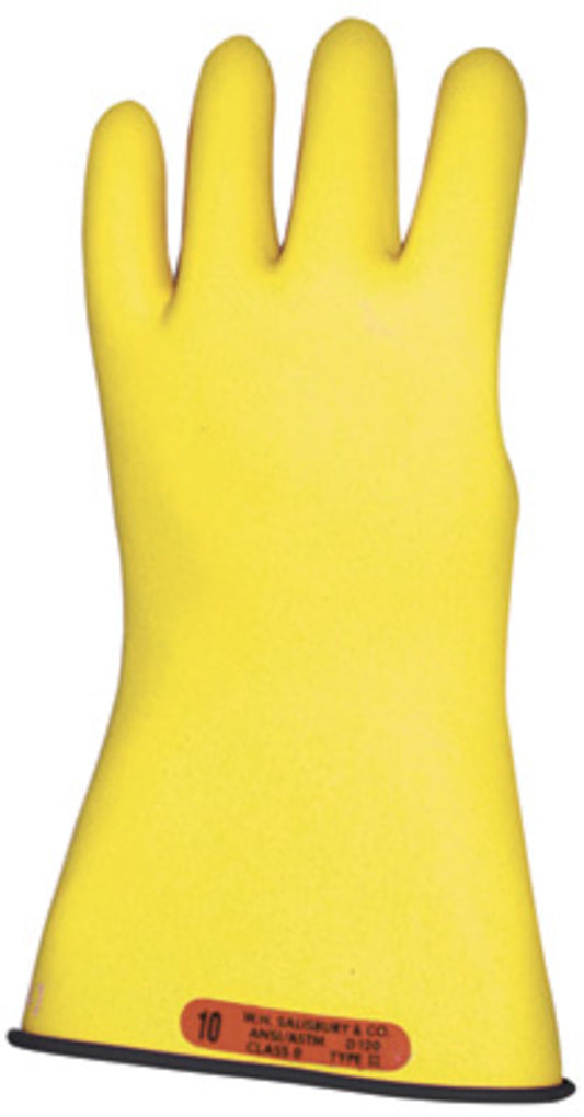Salisbury by Honeywell Size 9 Yellow And Black Rubber Class 0 Linesmens Gloves