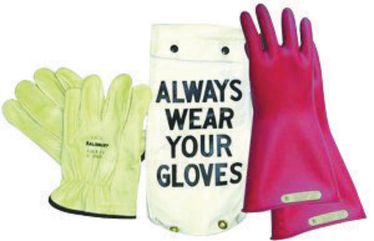 Salisbury by Honeywell Size 9 Red Rubber Class 00 Linesmens Gloves
