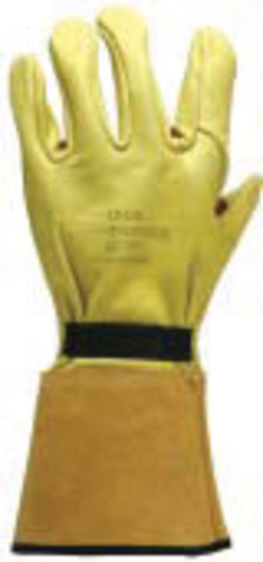 Salisbury by Honeywell Medium Brown And Yellow Goatskin Linesmens Gloves