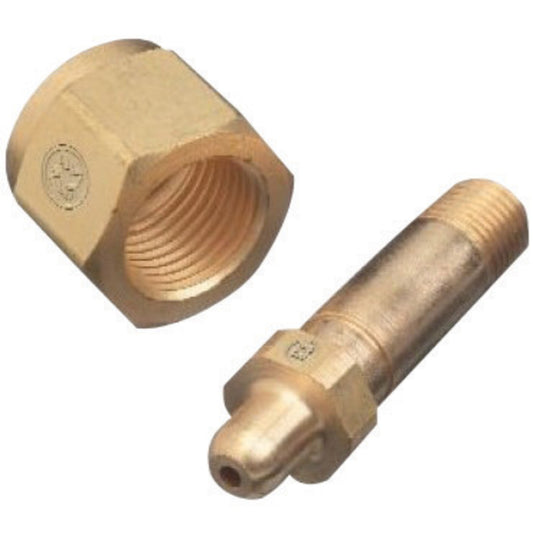 Western 1.108" - 14 NGO RH Female Brass Regulator Nut, CGA-701 (For Pressures Up To 5500 psig)