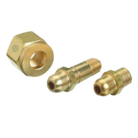 Western CGA-540 1/4" NPT Male X 2" L Brass 3000 psig Regulator Inlet Nipple With Check Valve