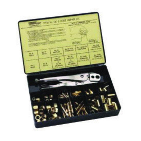 Western Hose Repair Kit With "B" 9/16" - 18 C-5 Crimp Tool (For 3/16", 1/4" ID Hose)