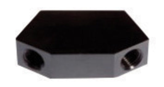 Western® 1/8" NPT Female Inlet X 1/4" NPT Female Outlet DISS1240 9/16" - 18 UNF Anodized Aluminum 200 psi Y Connector