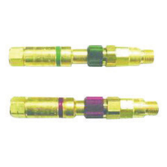 Western 2 1/2" L 316 Stainless Steel 125/22 psig Safemate Torch To Hose Quick Disconnect Set With Check Valve And Built-In Flash Arrestors