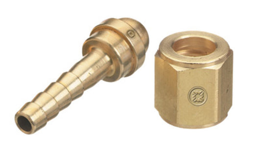 Western CGA-510/580/590 1/4" NPT Male 3" L Stainless Steel 500 psig Regulator Inlet Nipple