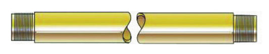 Western 1/2" NPT Male X 8 1/2" L X 0.196" Thickness Brass Alloy 360 3000 psig Pipe Nipple