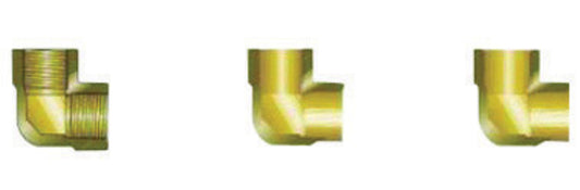 Western 1/2" NPT Female X 1 1/4" Brass 3000 psig 90° Manifold Pipe Elbow