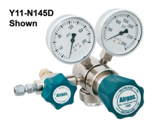 Airgas® Model N145AHF Brass Specialty High Purity High Flow Pressure Regulator With 1/2" FNPT Connection
