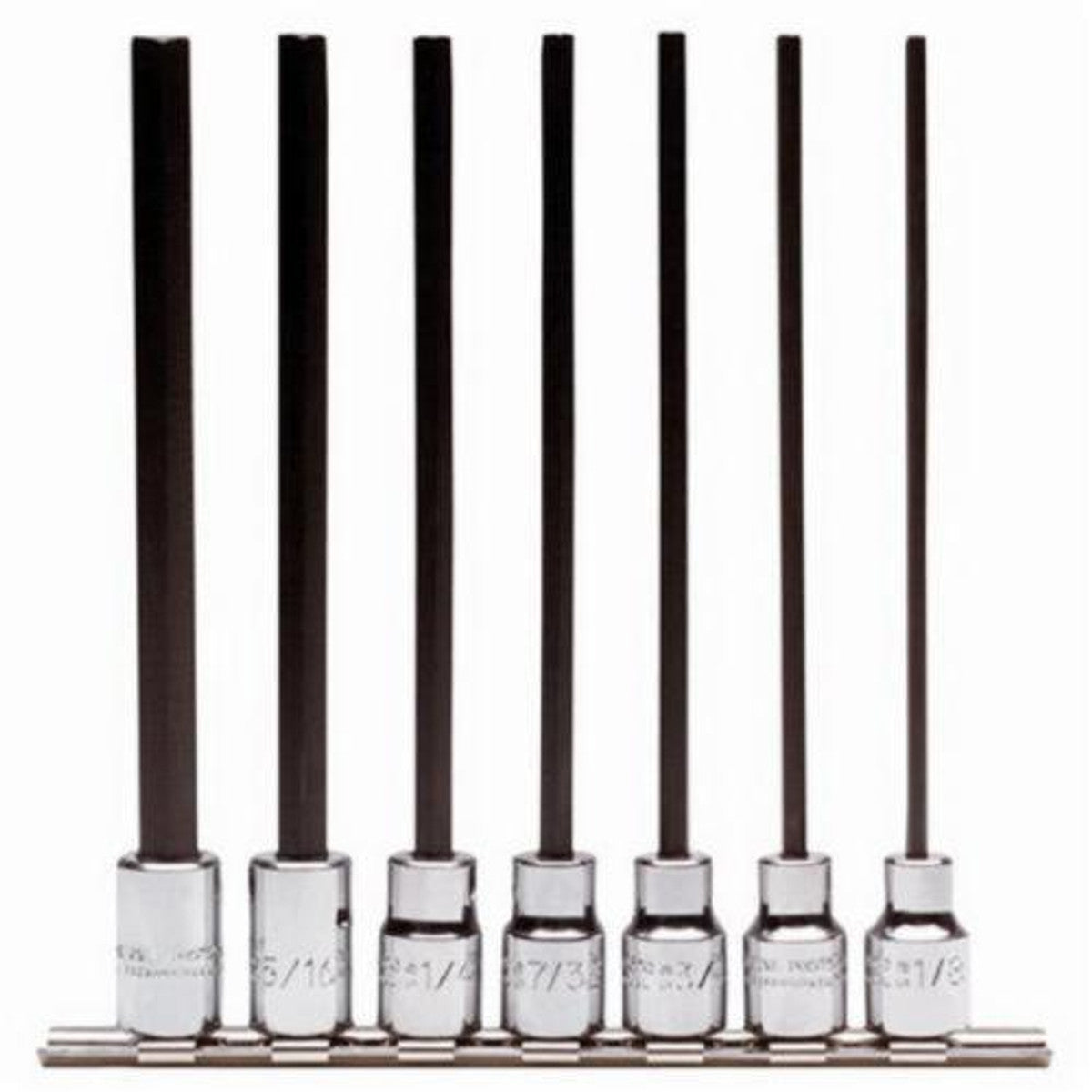 Proto J4990-7XL  3/8" Drive Extra Long Hex Bit 7-Piece Set