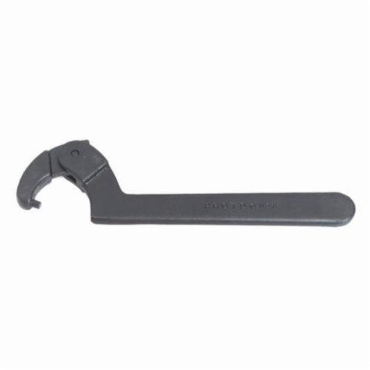 Proto JC495 Adjustable Pin Spanner Wrench, 1-1/4 to 3 in, 1/4 in Pin, 8-1/8 in OAL, Alloy Steel, Black Oxide