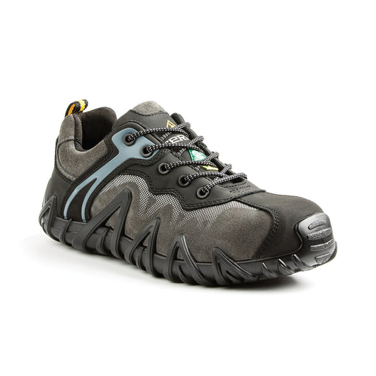 TERRA Size 9 Black Low Venom Suede Leather Composite Toe Athletic Shoes With Direct Injected PU Midsole And Outsole