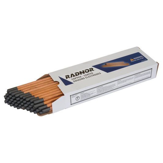 RADNOR™ 3/8" X 12" DC Pointed Copperclad Arc Gouging Electrode (50 Each Per Box)
