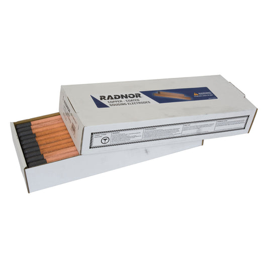 RADNOR™ 1/2" X 14" DC Pointed Copperclad Arc Gouging Electrode (50 Each Per Box)