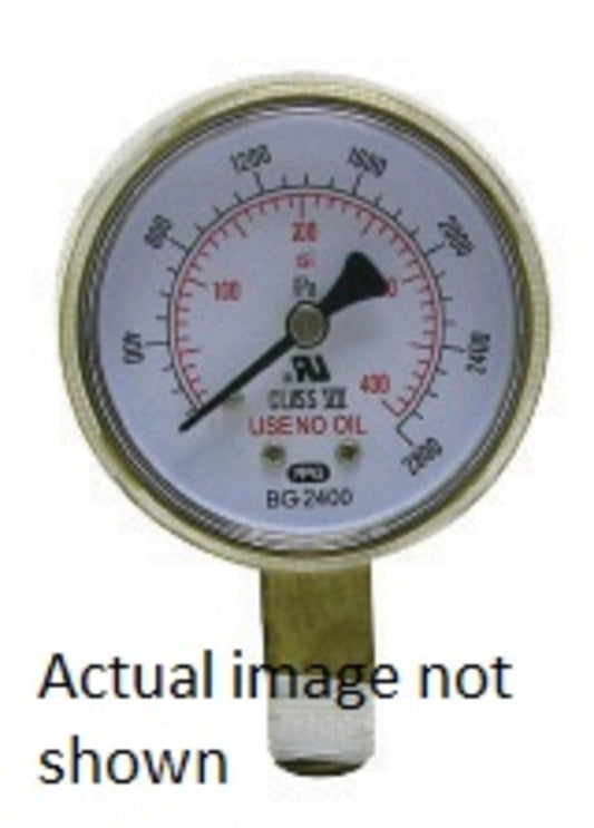 RADNOR™ 2 1/2" X 200 PSI Brass Replacement Regulator Gauge