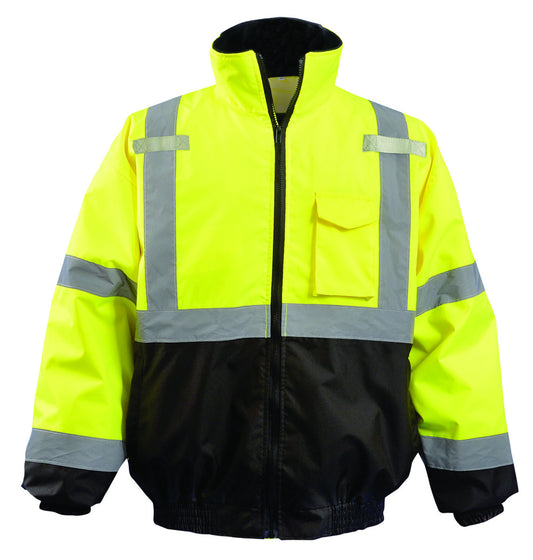 RADNOR™ X-Large Hi-Viz Yellow and Black Polyester/Oxford Jacket