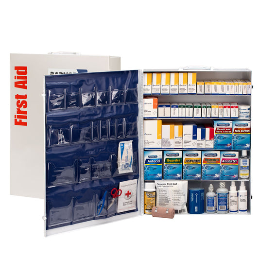RADNOR™ White Metal Portable Or Wall Mount 200 Person First Aid Cabinet